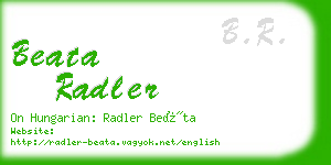 beata radler business card